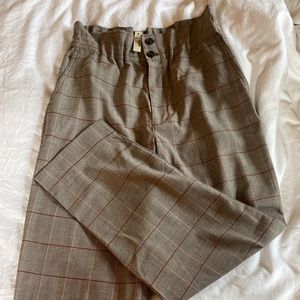 Plaid chevron trousers from Madewell